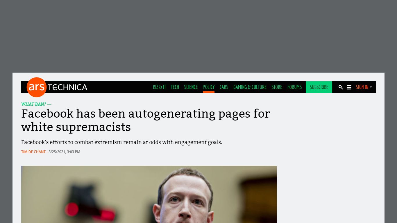 Facebook has been autogenerating pages for white supremacists